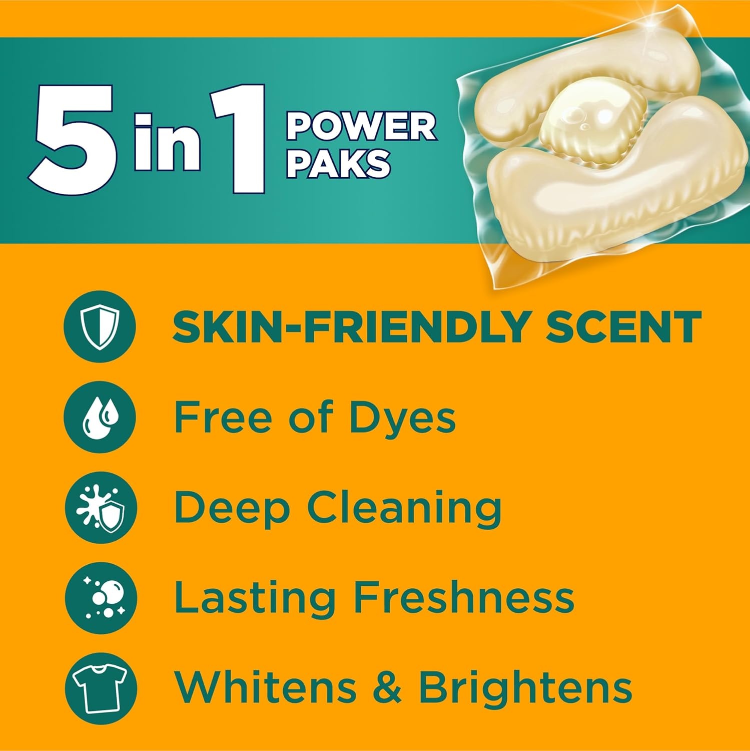 image:imageArm amp Hammer Sensitive Fresh Scent 5IN1 Power Paks 42 countFresh Scent