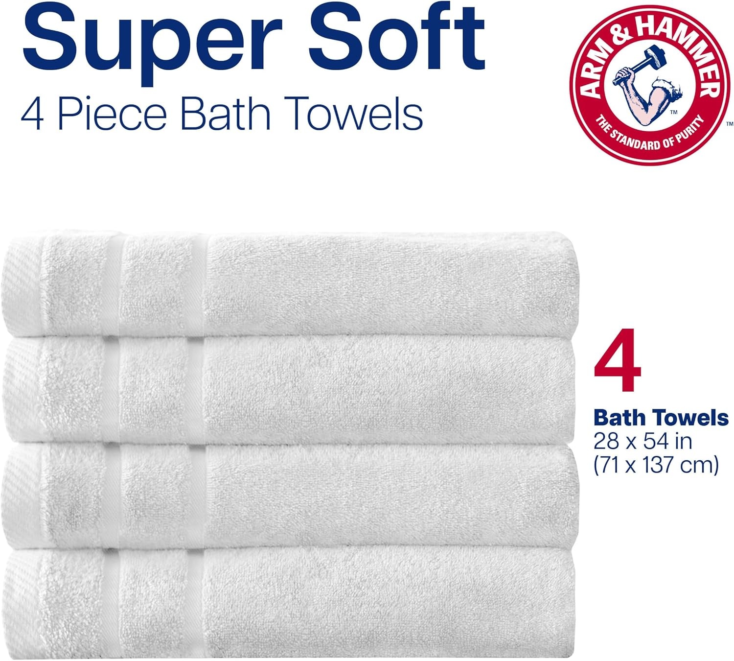 image:imageArm amp Hammer Super Soft Bath Towels 4 Piece KhakiKhaki