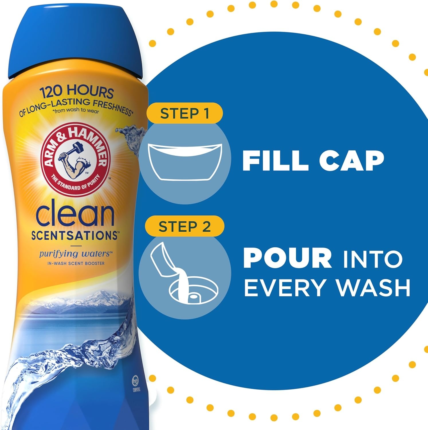 image:imageArm amp Hammer inWash Scent Booster Purifying Waters 378 oz