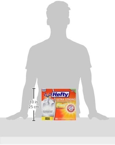 image:imageHefty Ultra Strong 13 Gallon Trash Bags Tall Kitchen Trash Bags 13 Gallon Size Drawstring Closure Continuous Odor Control White Clean Burst Scent 80 BagsCitrus Twist