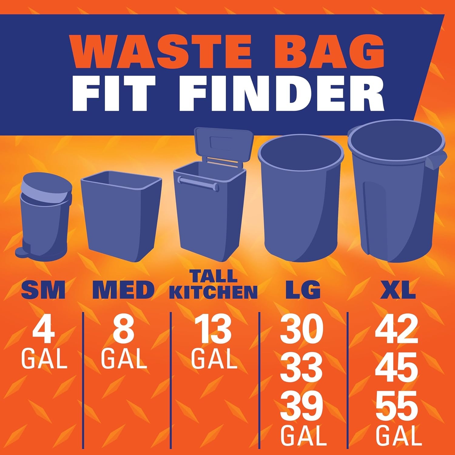 image:imageHefty Ultra Strong 13 Gallon Trash Bags Tall Kitchen Trash Bags 13 Gallon Size Drawstring Closure Continuous Odor Control White Unscented 110 Bags40 Count Pack of 1