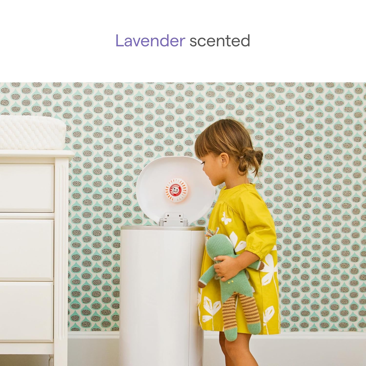 image:imageMunchkin Arm amp Hammer Diaper Pail Refill Bags Snap Seal Toss Disposable Diaper Trash Bags Lavender Scented 20 Pack Holds up to 600 Newborn Diapers20 Pack
