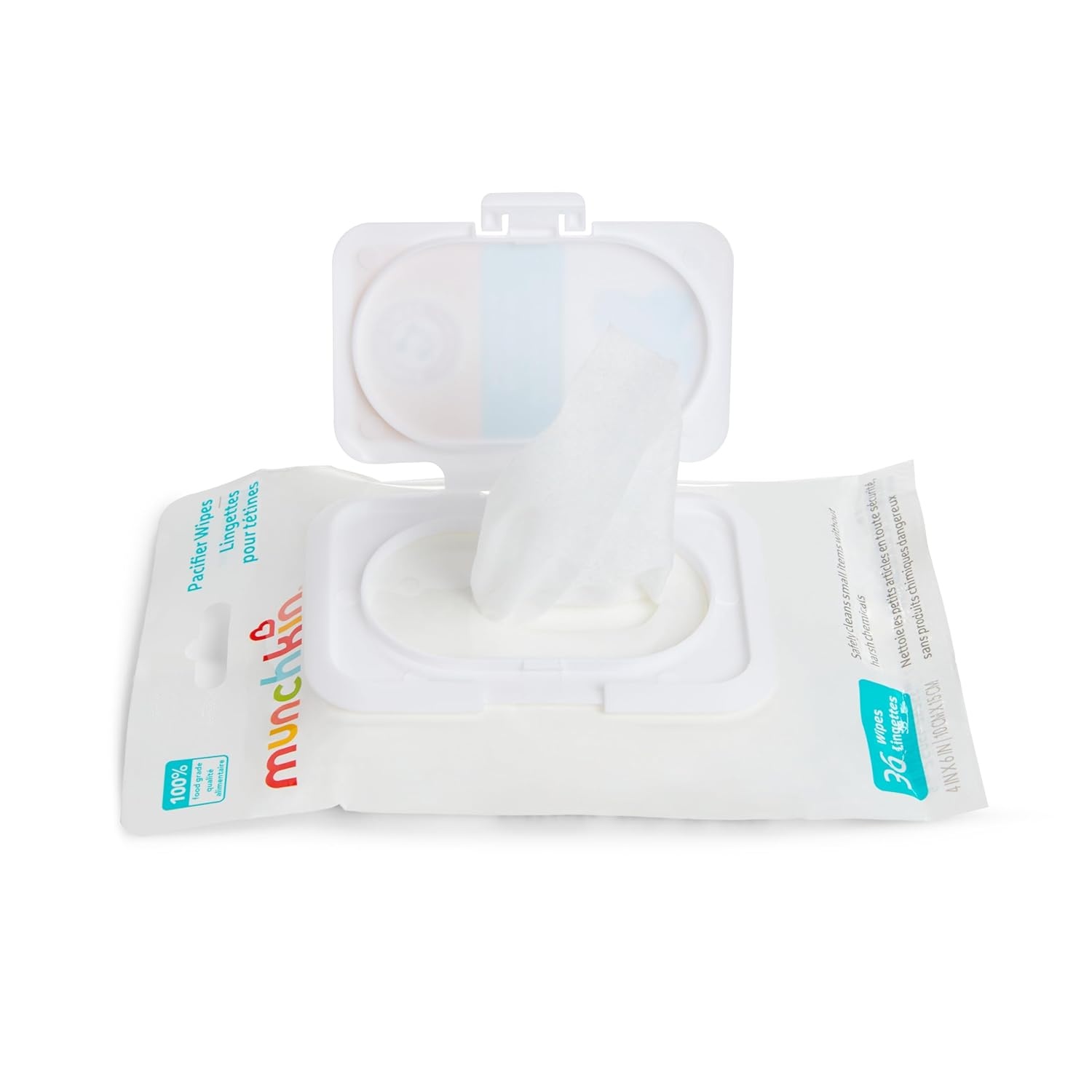 image:imageMunchkin Arm amp Hammer Pacifier Wipes Safely Cleans Breast Pump Parts and Feeding Essentials for Baby and Toddler 1 Pack 36 Wipes36 Count Pack of 1