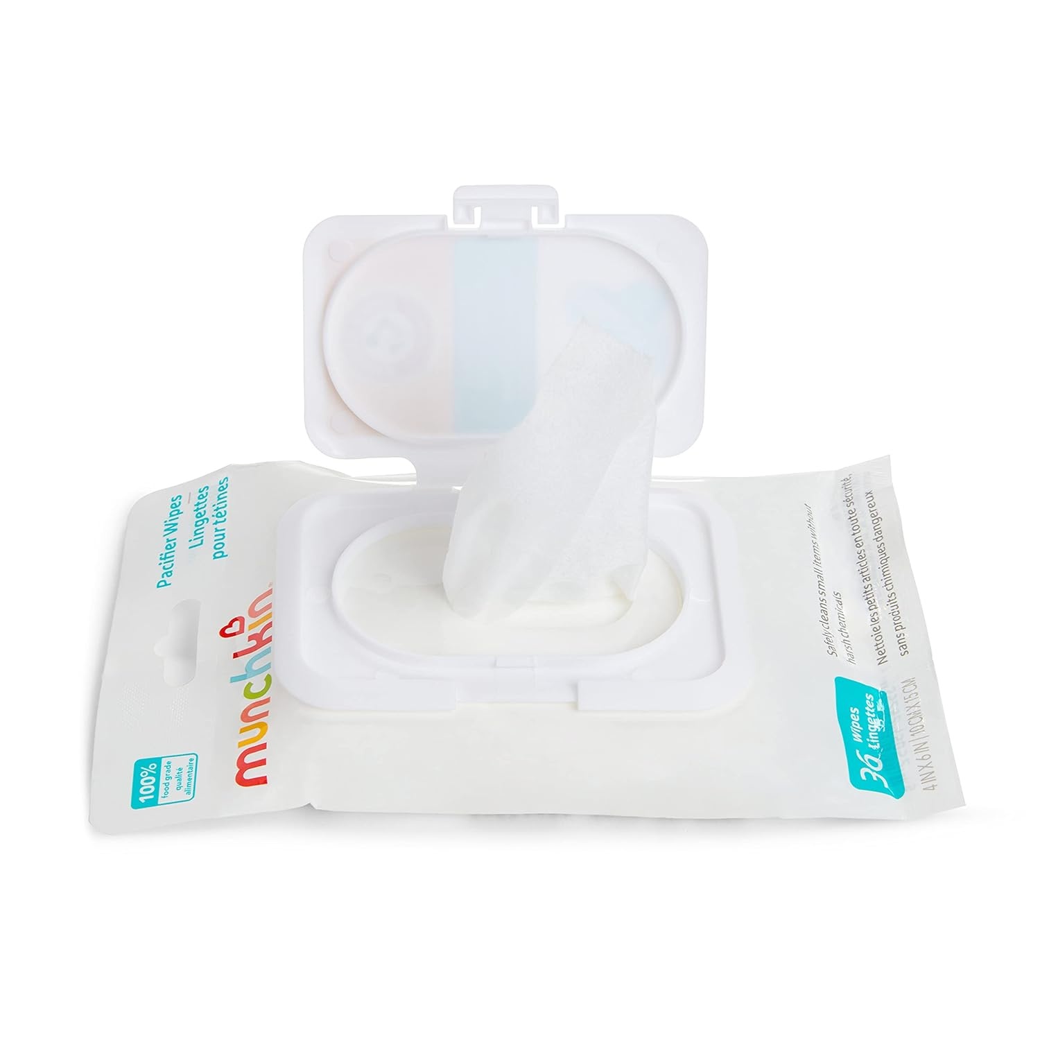 image:imageMunchkin Arm amp Hammer Pacifier Wipes Safely Cleans Breast Pump Parts and Feeding Essentials for Baby and Toddler 1 Pack 36 Wipes36 Count Pack of 1