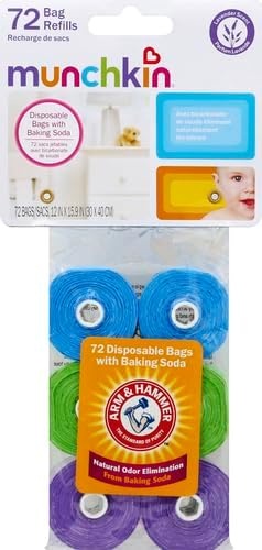 image:imageMunchkin Arm and Hammer Diaper Bag Dispenser and 24 Diaper Disposal Bags12 Count Pack of 6