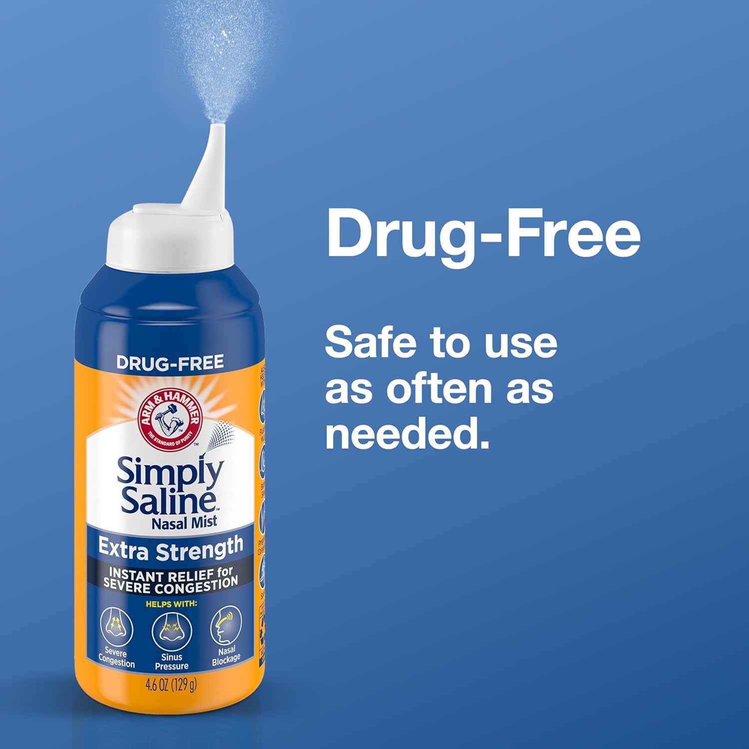 image:imageSimply Saline Extra Strength for Severe Congestion Relief Nasal Mist 46oz 3Pack46 Ounce Pack of 3