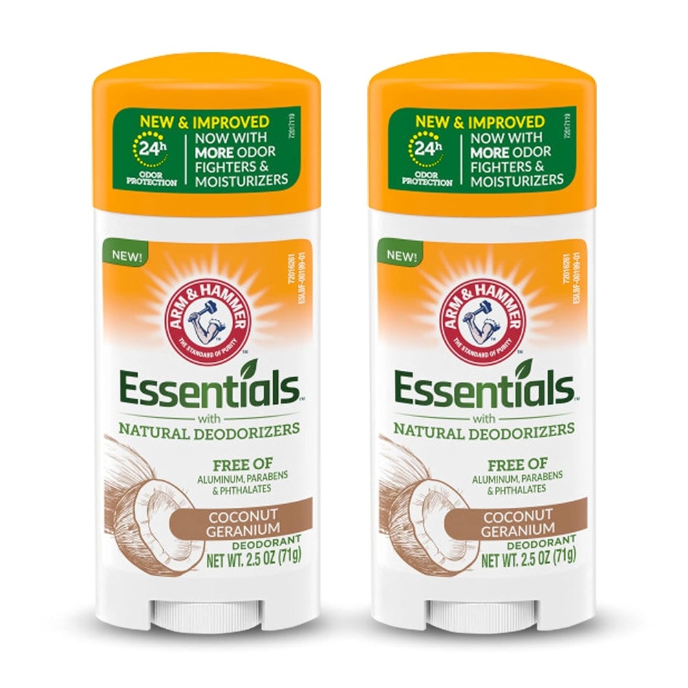 image:imageARM amp HAMMER Essentials Deodorant Made with Natural Deodorizers Coconut Geranium Free From Aluminum Parabens amp Phthalates 25 oz Pack of 2Coconut