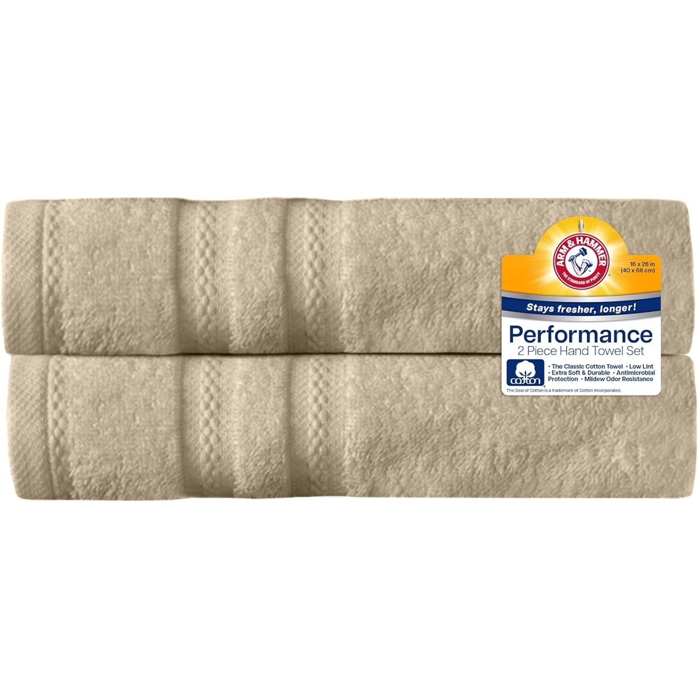 image:imageArm amp Hammer Performance Hand Towels 2 Piece Dark BlueKhaki