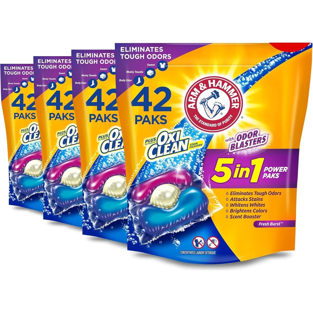 image:imageArm amp Hammer Sensitive Fresh Scent 5IN1 Power Paks 42 countFresh Burst