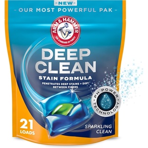 image:imageARM amp HAMMER Deep Clean Stain Formula Laundry Detergent Power Paks Laundry Stain Remover Sparkling Clean Scent 44 Count 44 LoadsSparkling Clean
