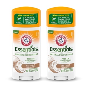 image:imageARM amp HAMMER Essentials Deodorant  Made with Natural Deodorizers  Coconut Geranium  Free From Aluminum Parabens amp Phthalates 25 oz Pack of 2Coconut