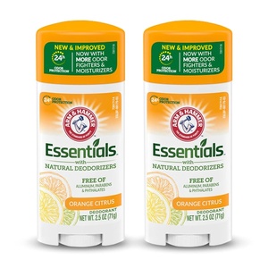 image:imageARM amp HAMMER Essentials Deodorant Clean Juniper Berry Wide Stick Made with Natural Deodorizers Free From Aluminum Parabens amp Phthalates 25 oz Pack of 2Orange
