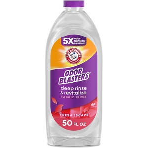 image:imageARM amp HAMMER Odor Blasters Deep Rinse and Revitalize Fabric Rinse Laundry Additive Eliminates Sweat and Musty Odors Fresh Escape Scent 50 fl oz