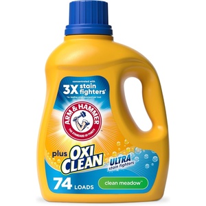 image:imageARM amp HAMMER Plus OxiClean Ultra Stain Fighters Liquid Laundry Detergent Stain Remover for Clothes Clean Meadow 74 Loads 962 fl ozClean Meadow