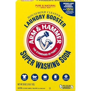 image:imageARM amp HAMMER Super Washing Soda Household Cleaner and Laundry Booster 55 oz BoxMulti