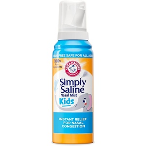 image:imageARM amp Hammer Simply Saline Kids Nasal Mist Saline Spray for Gentle Nasal Congestion Relief 31 Oz