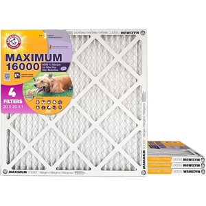 image:imageArm amp Hammer 20x30x1 Air Filter 4Pack  Merv 11  Maximum Allergen amp Odor Reduction  Contains Pure Baking Soda  Electrostatic  HVAC AC Furnace  Made in USA  Actual Size 1975 x 2975 x 075198 x 198 x 08