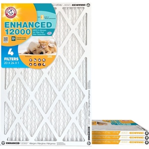 image:imageArm amp Hammer 20x30x1 Air Filter 4Pack  Merv 8  Enhanced Allergen  Pet Fresh Odor Reduction  Contains Pure Baking Soda  HVAC AC Furnace  Made in USA  Actual Size 1975 x 2975 x 07520x24x1