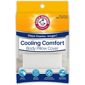 image:imageArm amp Hammer Cooling Comfort Zippered Pillow Protector 2Pack StandardQueenBody Pillow