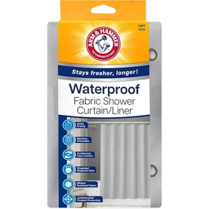 image:imageArm amp Hammer Fabric Shower Curtain with Waterproof Back 70 x 72 GreyGrey