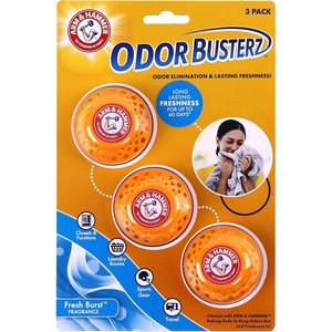 image:imageArm amp Hammer OdorBusterz Odor Eliminator Balls Lavender 3 Count  Baking Soda Odor Control for Closets Drawers Hampers amp Small SpacesFresh Burst