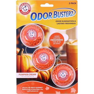 image:imageArm amp Hammer OdorBusterz Odor Eliminator Balls Lavender 3 Count  Baking Soda Odor Control for Closets Drawers Hampers amp Small SpacesPumpkin Cream