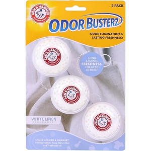 image:imageArm amp Hammer OdorBusterz Odor Eliminator Balls Lavender 3 Count  Baking Soda Odor Control for Closets Drawers Hampers amp Small SpacesWhite Linen