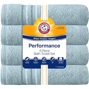 image:imageArm amp Hammer Performance Bath Towels 4 Piece GreyLight Blue