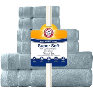 image:imageArm amp Hammer Super Soft Bath Towel Set 6 Piece Light Blue