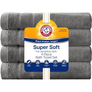 image:imageArm amp Hammer Super Soft Bath Towels 4 Piece Grey