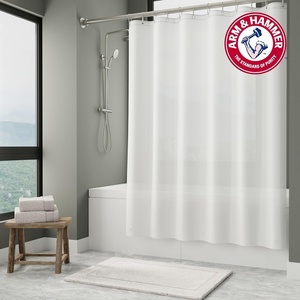 image:imageArm amp Hammer Waterproof Quick Drying Shower Liner Lightweight Design 70 x 72 FrostedFrosted