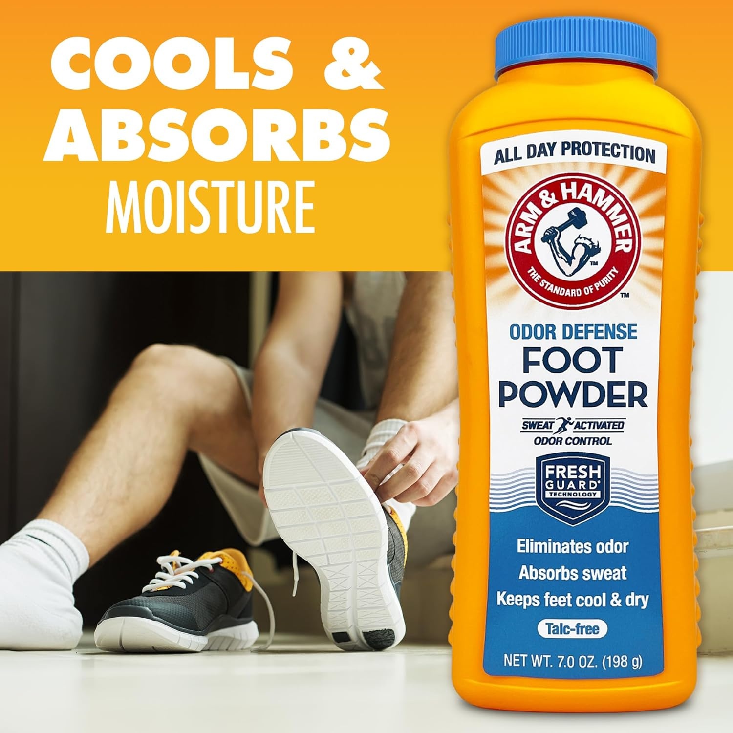 image:imageArm amp Hammer Foot Powder for Shoes amp Feet TalcFree Odor amp Moisture Control for Men amp Women 7 oz 3 Pack7 Ounce Pack of 3