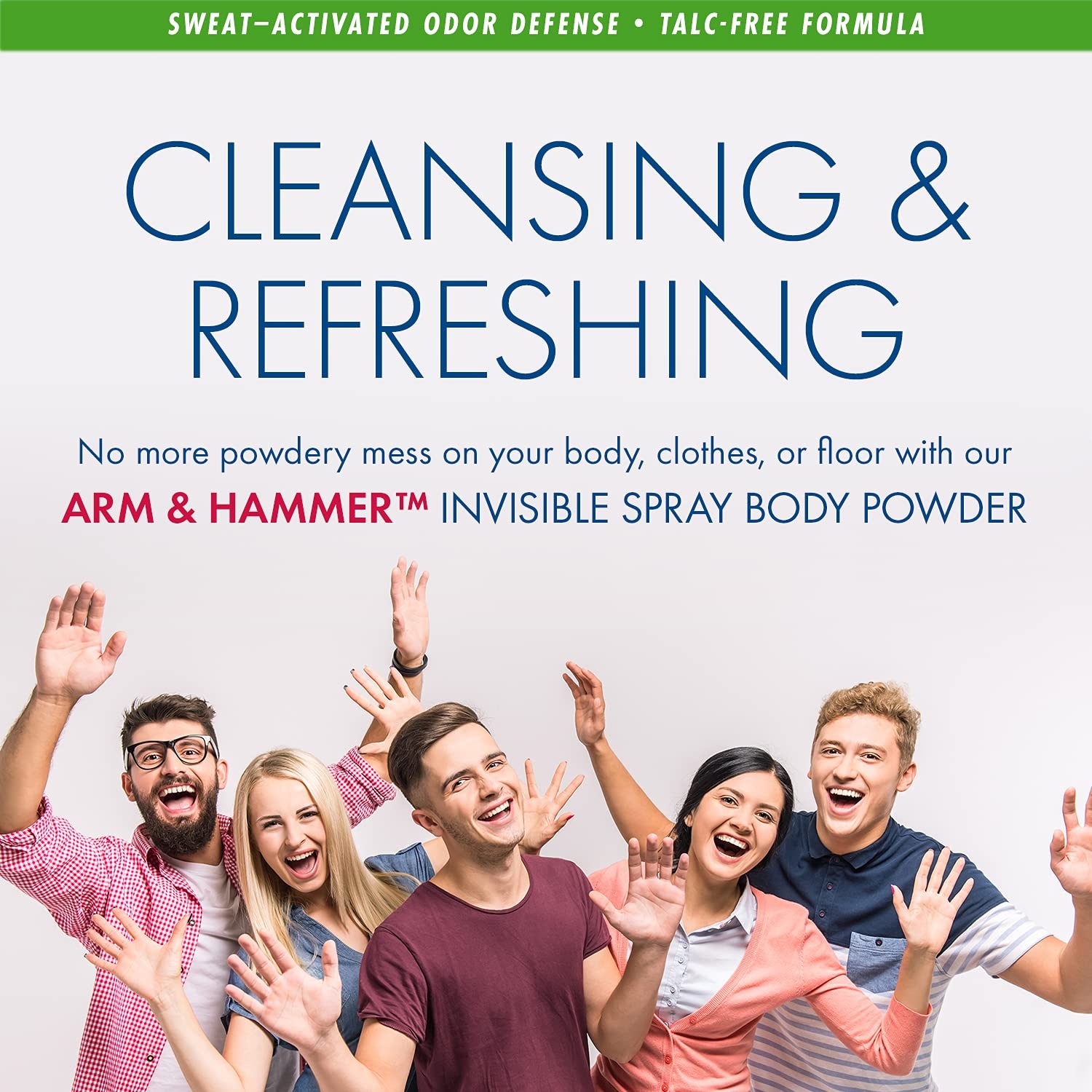 image:imageArm amp Hammer Invisible Body Powder Spray Clear TalcFree Body Odor amp Sweat Control for Men amp Women Spray Body Powder for Women and Men Arm and Hammer Body Spray Powder 7 Oz 1 Pack7 Ounce Pack of 3