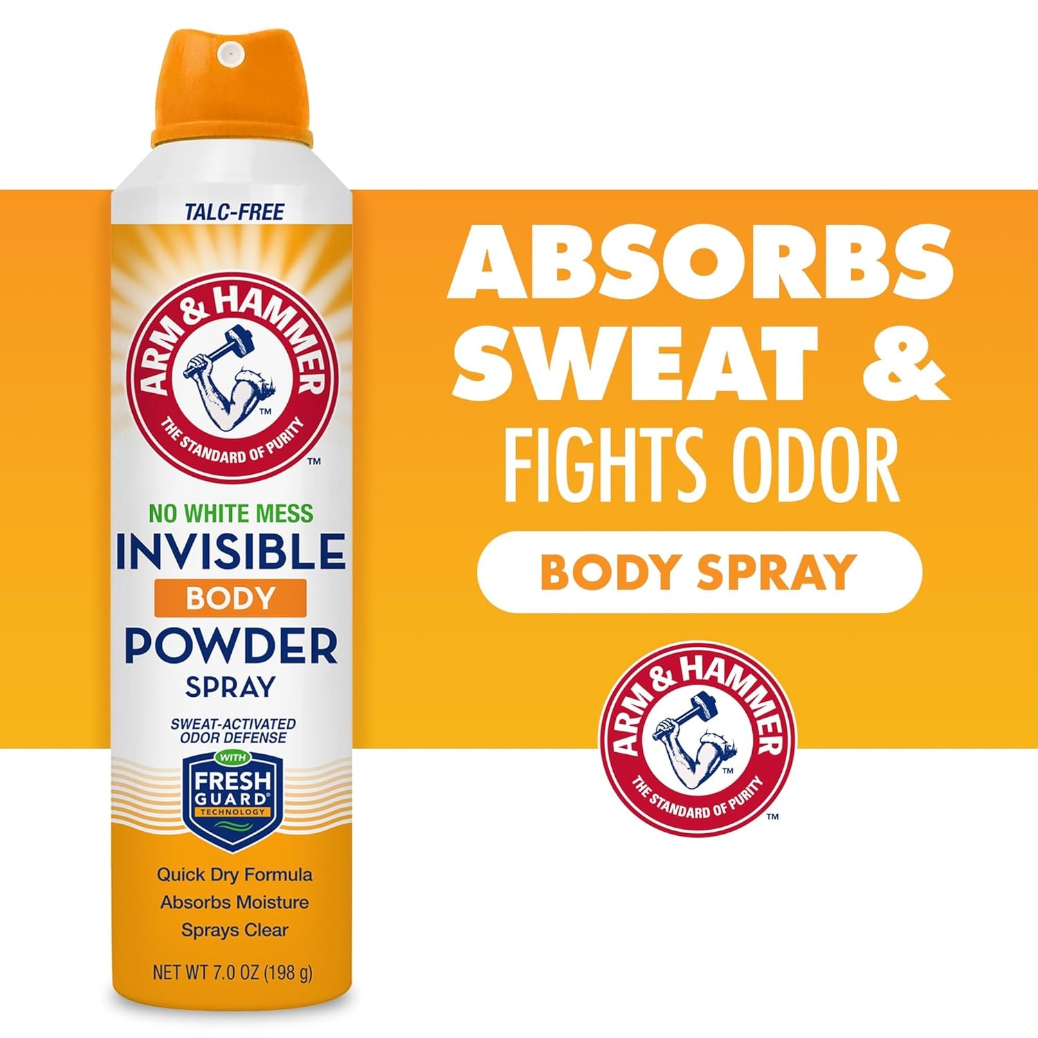 image:imageArm amp Hammer Invisible Body Powder Spray Clear TalcFree Body Odor amp Sweat Control for Men amp Women Spray Body Powder for Women and Men Arm and Hammer Body Spray Powder 7 Oz 1 Pack7 Ounce Pack of 1