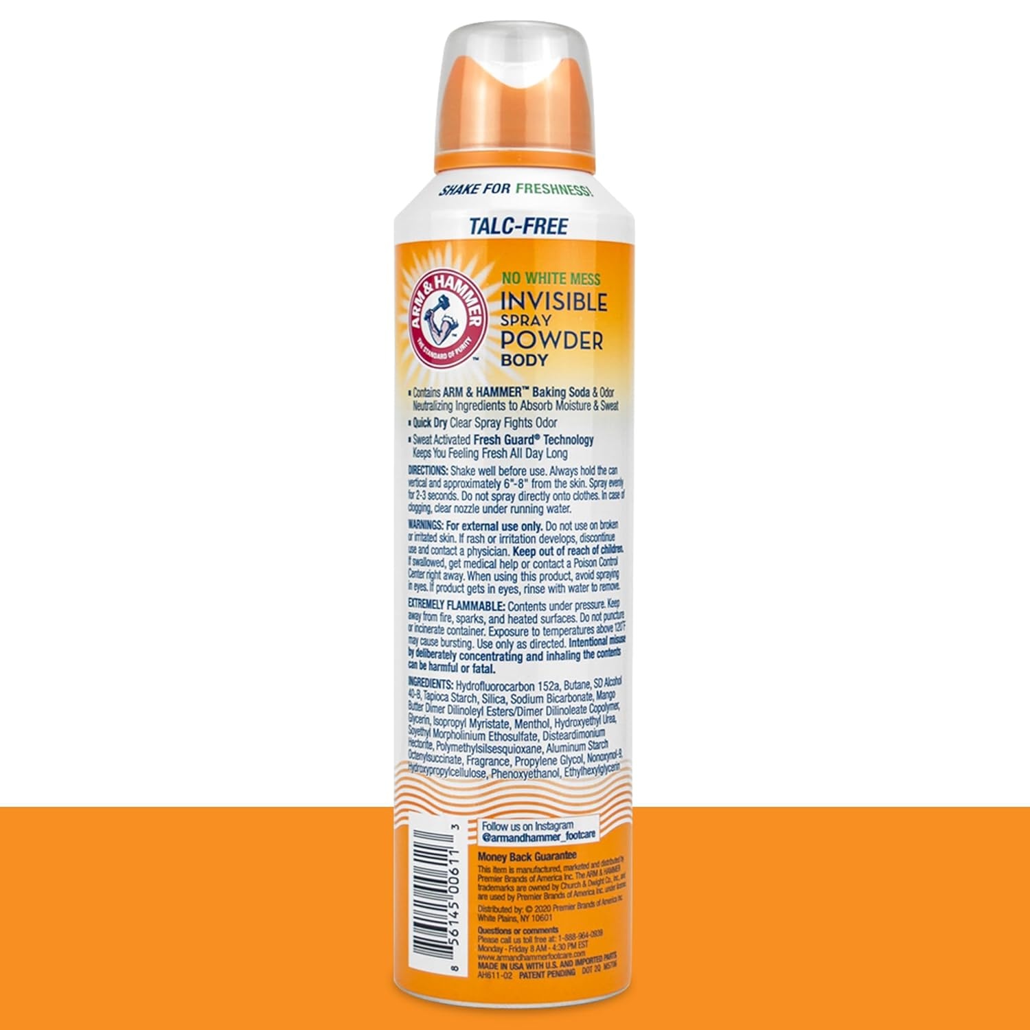 image:imageArm amp Hammer Invisible Body Powder Spray Clear TalcFree Body Odor amp Sweat Control for Men amp Women Spray Body Powder for Women and Men Arm and Hammer Body Spray Powder 7 Oz 1 Pack7 Ounce Pack of 3