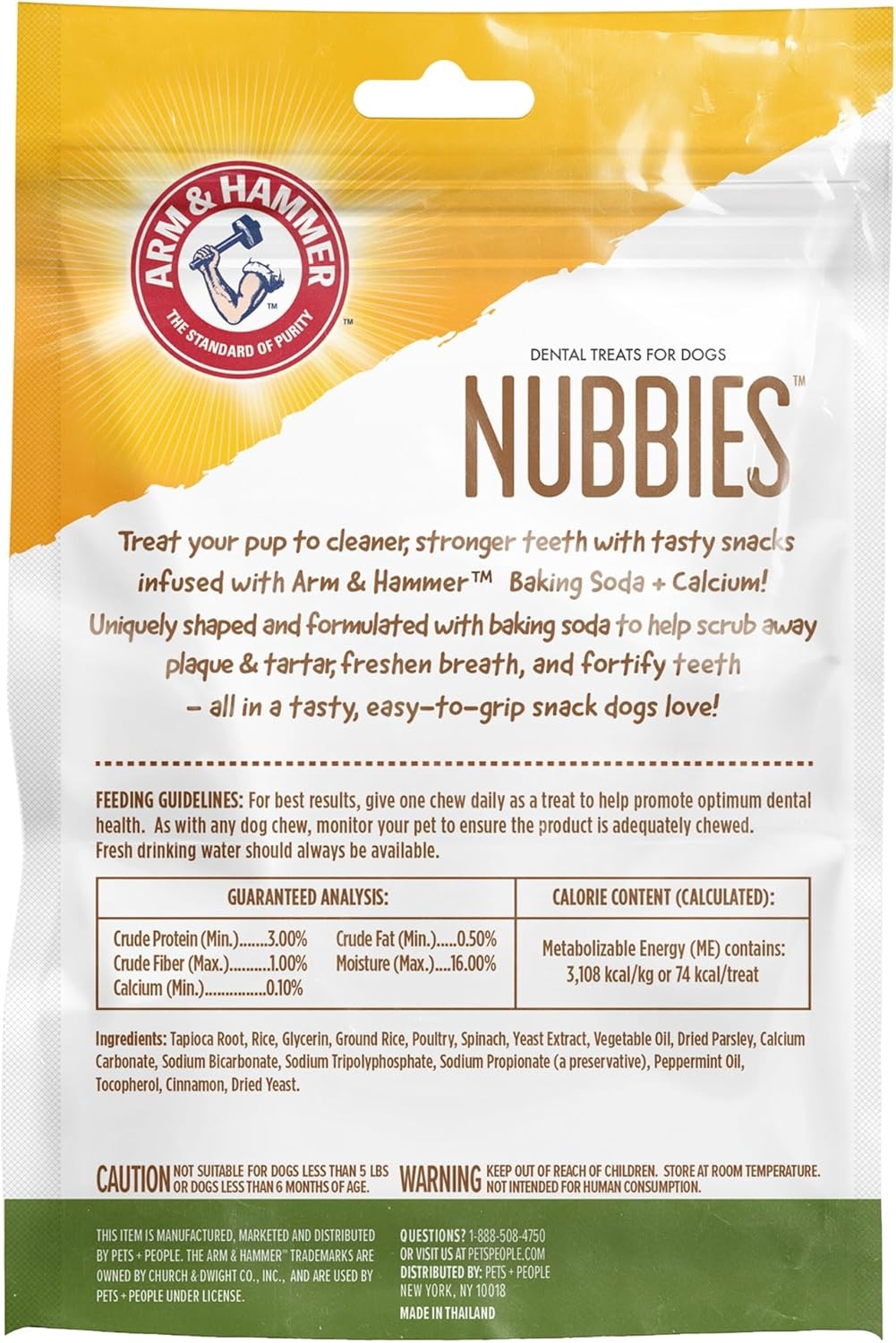 image:imageArm amp Hammer for Pets Nubbies Dental Treats Value Size Baking Soda amp Calcium Dog Dental Chews Helps Scrub Plaque amp Tartar While Chewing Chicken Flavor 139 Count 528 OzPeanut Butter