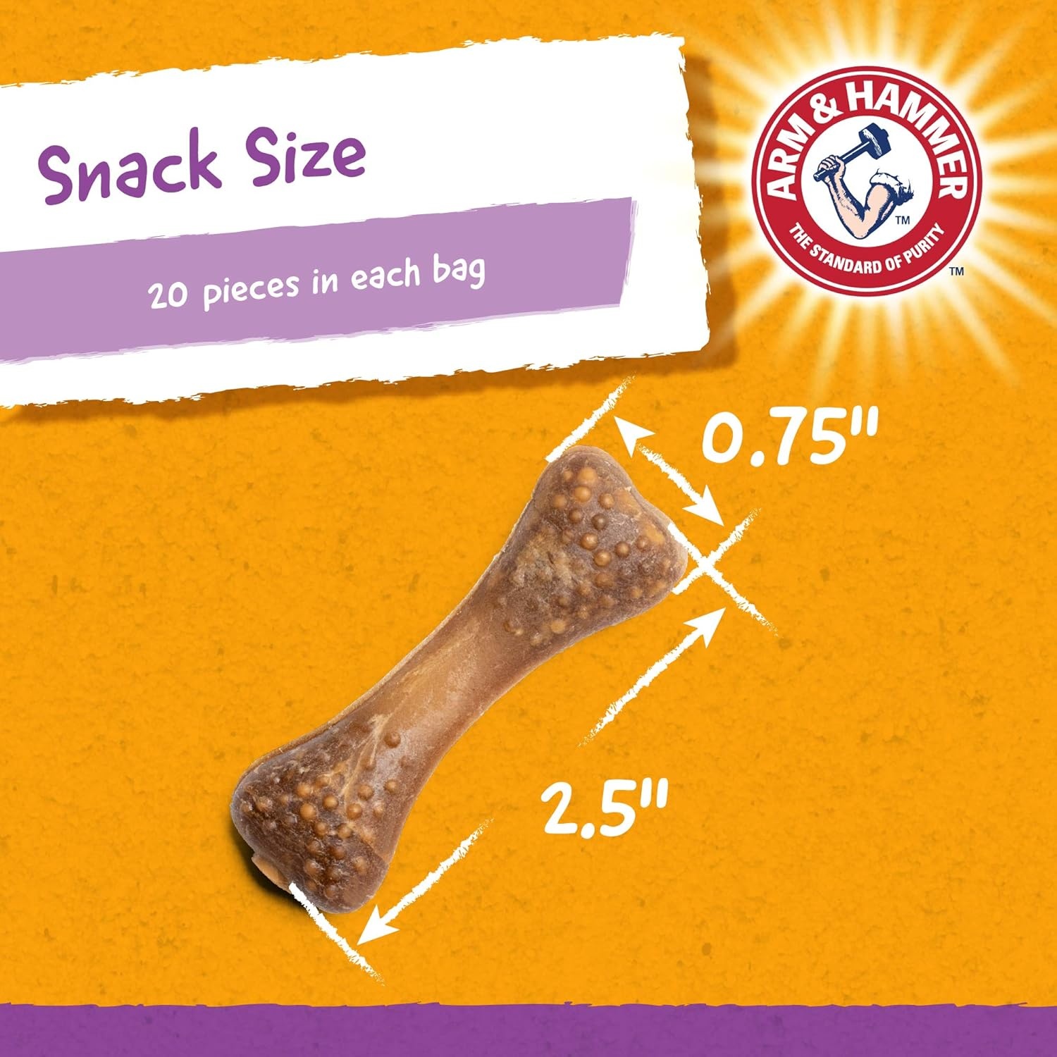 image:imageArm amp Hammer for Pets Nubbies Dental Treats Value Size Baking Soda amp Calcium Dog Dental Chews Helps Scrub Plaque amp Tartar While Chewing Chicken Flavor 139 Count 528 OzChicken