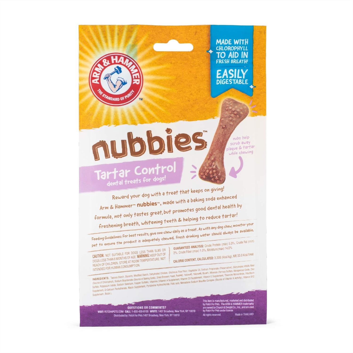 image:imageArm amp Hammer for Pets Nubbies Dental Treats Value Size Baking Soda amp Calcium Dog Dental Chews Helps Scrub Plaque amp Tartar While Chewing Chicken Flavor 139 Count 528 OzChicken