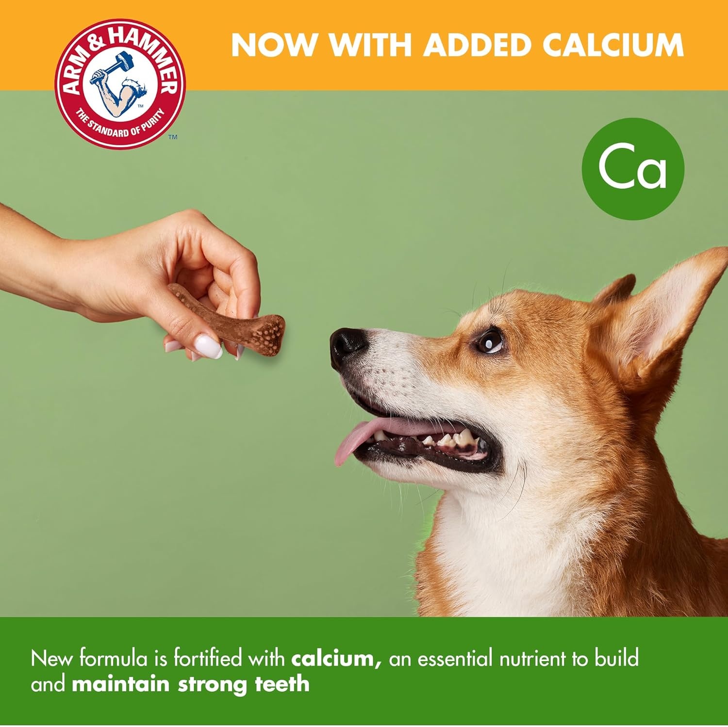 image:imageArm amp Hammer for Pets Nubbies Dental Treats Value Size Baking Soda amp Calcium Dog Dental Chews Helps Scrub Plaque amp Tartar While Chewing Chicken Flavor 139 Count 528 OzPeanut Butter