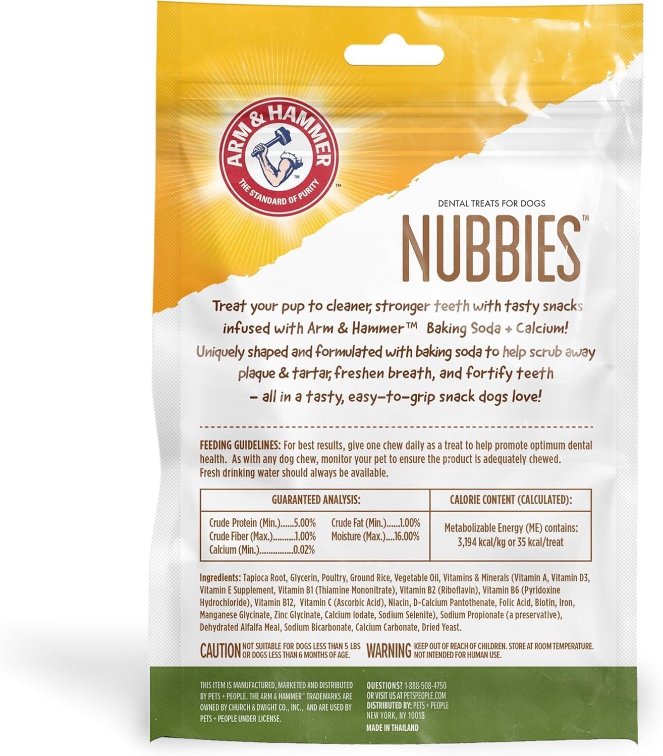 image:imageArm amp Hammer for Pets Nubbies Dental Treats Value Size Baking Soda amp Calcium Dog Dental Chews Helps Scrub Plaque amp Tartar While Chewing Chicken Flavor 139 Count 528 OzChicken