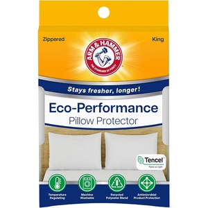 image:imageArm amp Hammer Eco Performance Zippered Pillow Protector with Tencel 2Pack KingKing