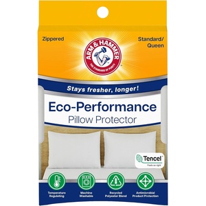 image:imageArm amp Hammer Eco Performance Zippered Pillow Protector with Tencel 2Pack KingStandardQueen