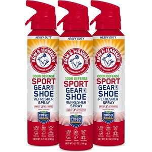 image:imageArm amp Hammer Sport Gear amp Shoe Refresher Spray Heavy Duty Odor Defense for Sports Gear and Footwear Deodorizer for Gym Bags Boxing Gloves Hockey Equipment and Football Pads 67 oz67 Ounce Pack of 3