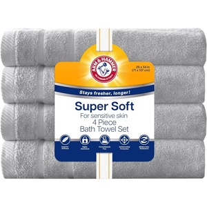 image:imageArm amp Hammer Super Soft Bath Towels 4 Piece Light Grey