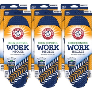 image:imageArm amp Hammer Work Insoles for Men and Women Boot Inserts for Work Boots Boot Insoles for Work Work Boot Insoles for Men and Women Pair of AntiFatigue Arch Support Memory Foam Insoles 3 Pack6